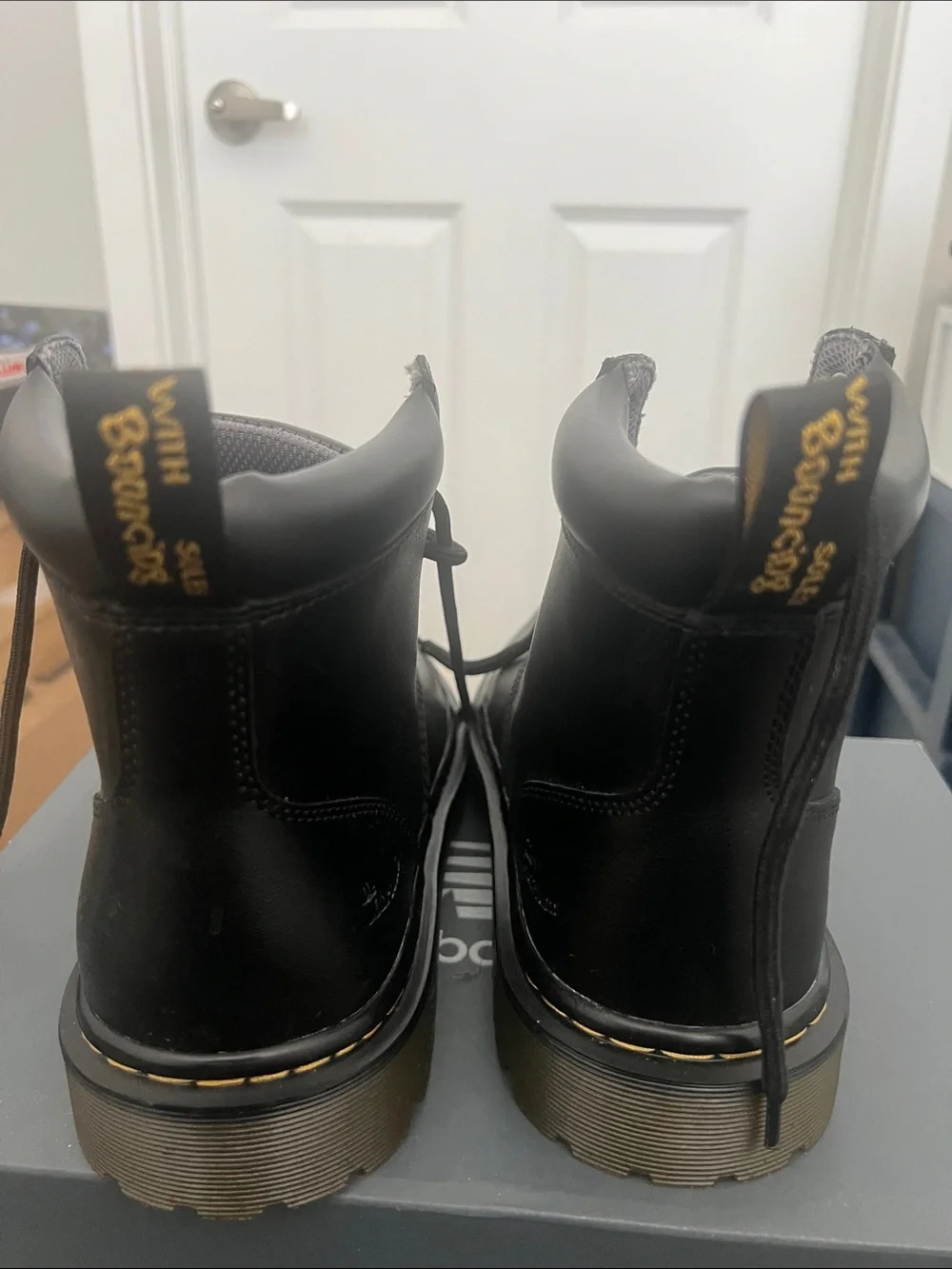 Dr. Martens Black Leather Lace-Up Work Boots
